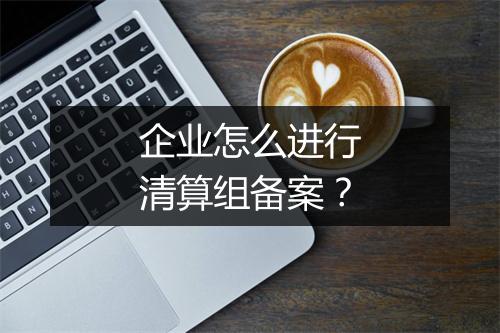 企业怎么进行清算组备案?