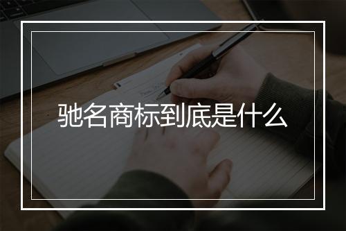 驰名商标到底是什么