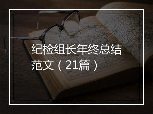 纪检组长年终总结范文(21篇)