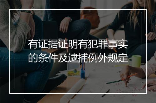 有证据证明有犯罪事实的条件及逮捕例外规定