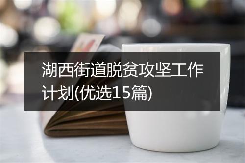 湖西街道脱贫攻坚工作计划(优选15篇)