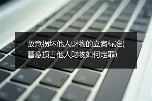 故意损坏他人财物的立案标准(蓄意损害他人财物如何定罪)