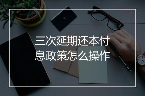 三次延期还本付息政策怎么操作