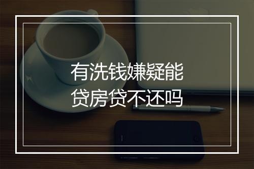 有洗钱嫌疑能贷房贷不还吗