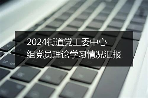 2024街道党工委中心组党员理论学习情况汇报