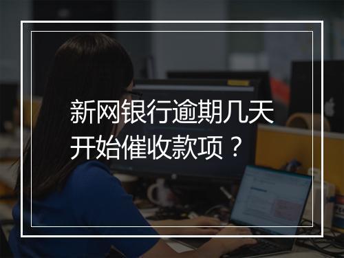新网银行逾期几天开始催收款项?