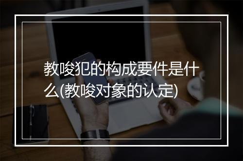 教唆犯的构成要件是什么(教唆对象的认定)