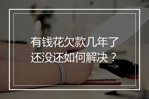 有钱花欠款几年了还没还如何解决?