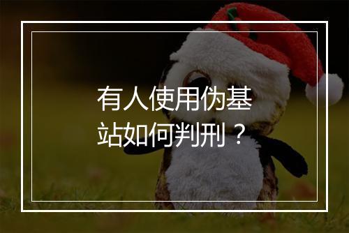 有人使用伪基站如何判刑?