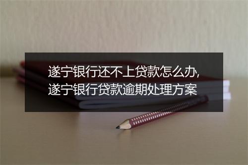 遂宁银行还不上贷款怎么办,遂宁银行贷款逾期处理方案