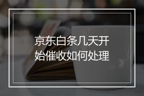 京东白条几天开始催收如何处理