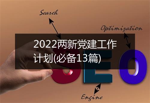 2022两新党建工作计划(必备13篇)