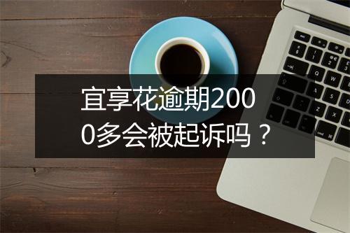 宜享花逾期2000多会被起诉吗?
