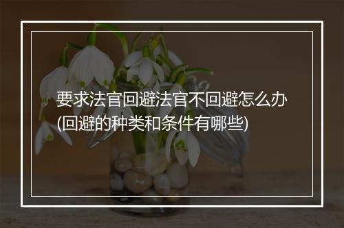 要求法官回避法官不回避怎么办(回避的种类和条件有哪些)