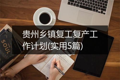 贵州乡镇复工复产工作计划(实用5篇)