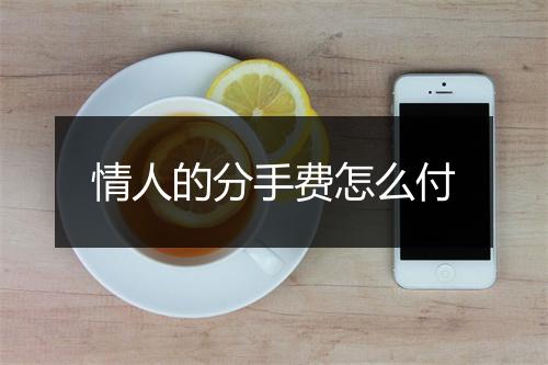情人的分手费怎么付