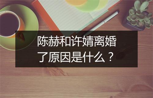陈赫和许婧离婚了原因是什么?