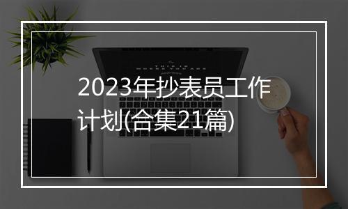 2023年抄表员工作计划(合集21篇)