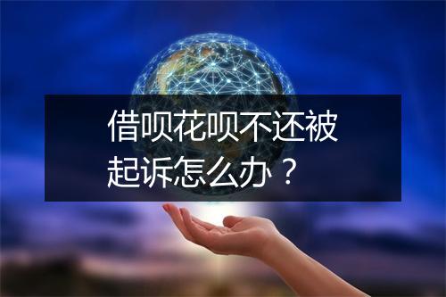 借呗花呗不还被起诉怎么办?