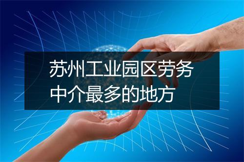 苏州工业园区劳务中介最多的地方
