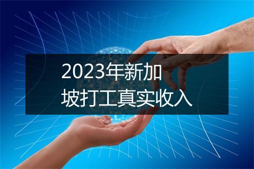 2023年新加坡打工真实收入