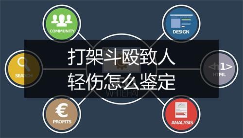打架斗殴致人轻伤怎么鉴定