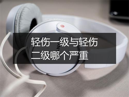 轻伤一级与轻伤二级哪个严重