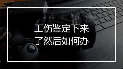 工伤鉴定下来了然后如何办