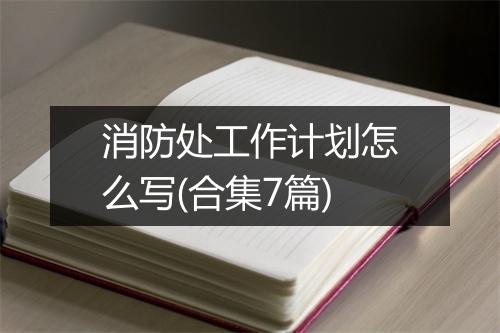 消防处工作计划怎么写(合集7篇)