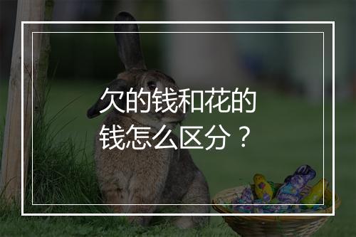 欠的钱和花的钱怎么区分?