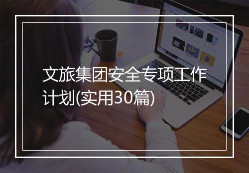 文旅集团安全专项工作计划(实用30篇)