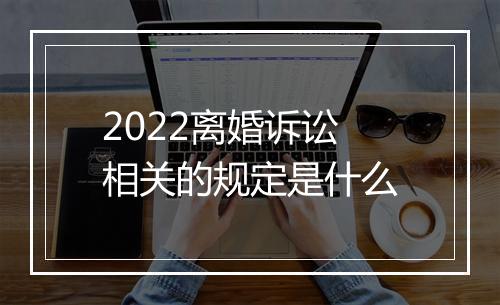 2022离婚诉讼相关的规定是什么