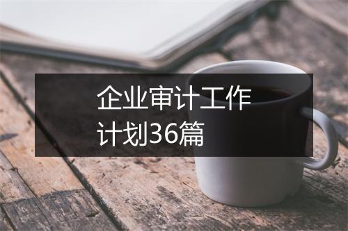 企业审计工作计划36篇
