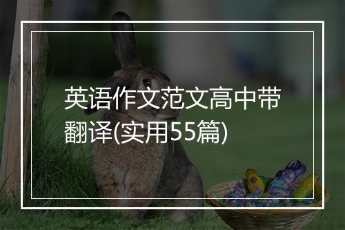 英语作文范文高中带翻译(实用55篇)