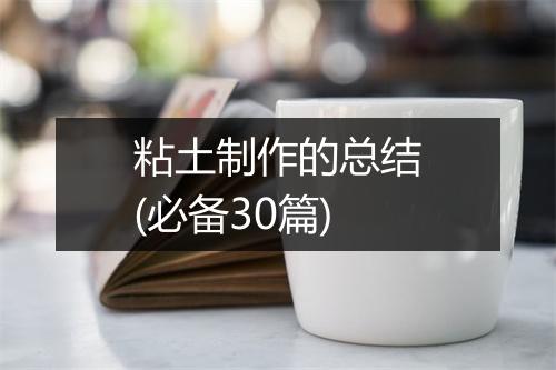 粘土制作的总结(必备30篇)