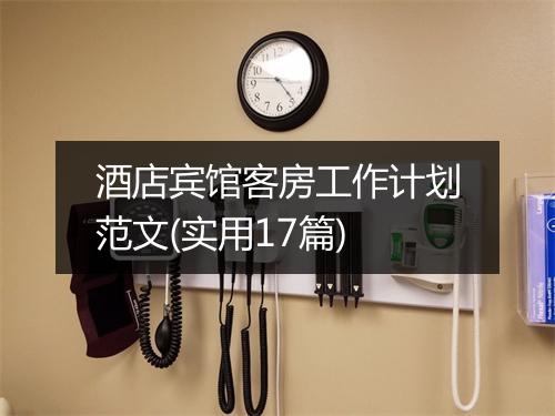 酒店宾馆客房工作计划范文(实用17篇)