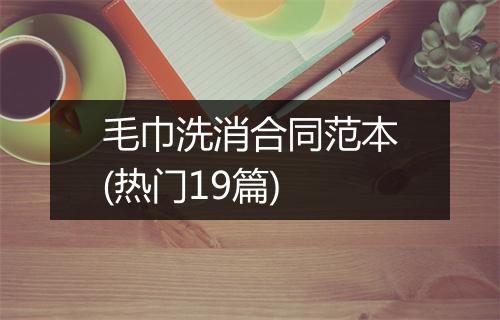 毛巾洗消合同范本(热门19篇)