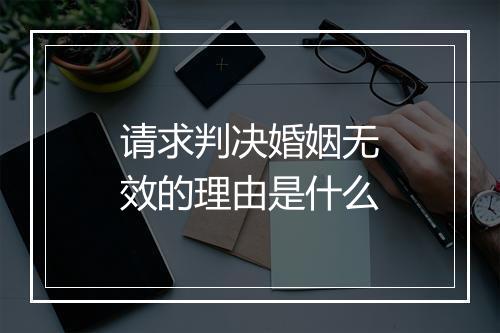 请求判决婚姻无效的理由是什么