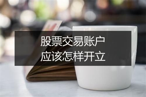股票交易账户应该怎样开立