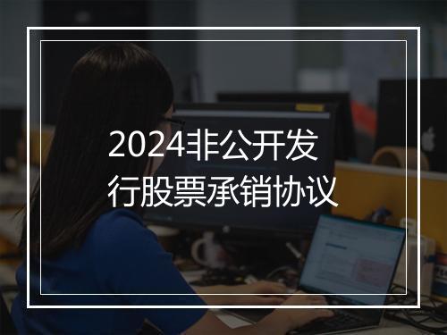 2024非公开发行股票承销协议