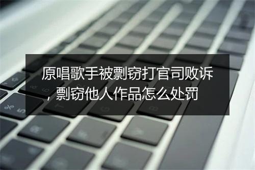 原唱歌手被剽窃打官司败诉,剽窃他人作品怎么处罚