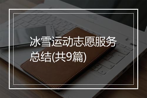 冰雪运动志愿服务总结(共9篇)