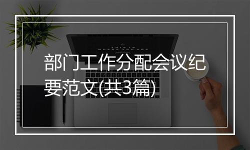 部门工作分配会议纪要范文(共3篇)