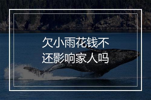欠小雨花钱不还影响家人吗