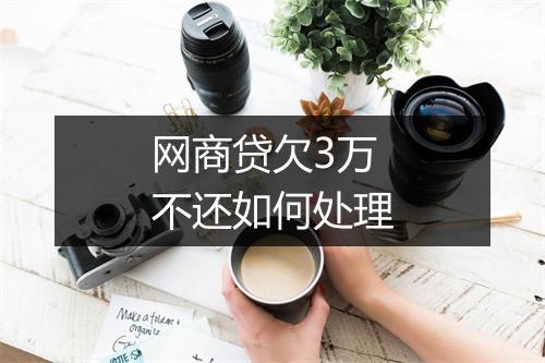 网商贷欠3万不还如何处理