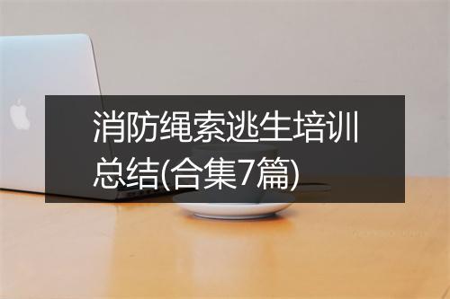 消防绳索逃生培训总结(合集7篇)