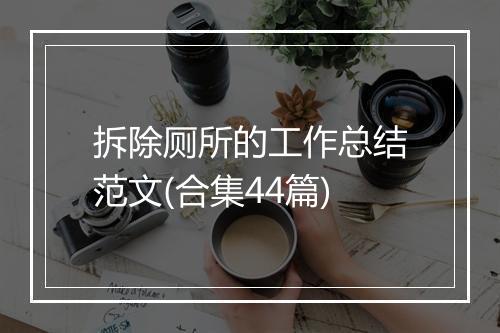 拆除厕所的工作总结范文(合集44篇)
