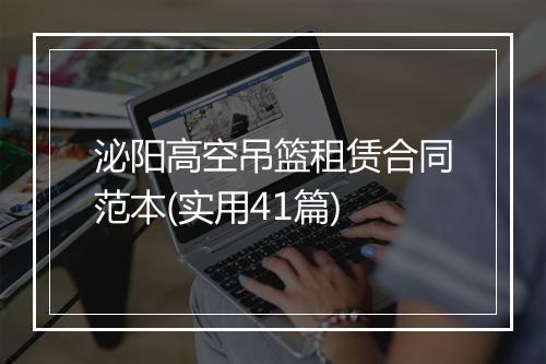 泌阳高空吊篮租赁合同范本(实用41篇)