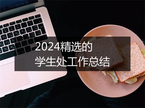 2024精选的学生处工作总结