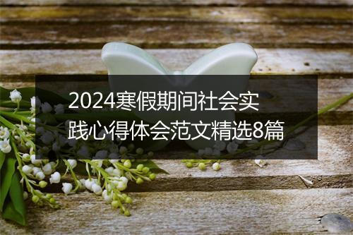 2024寒假期间社会实践心得体会范文精选8篇